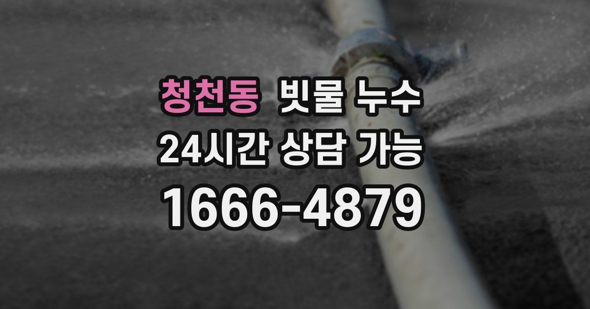 청천동 빗물 누수