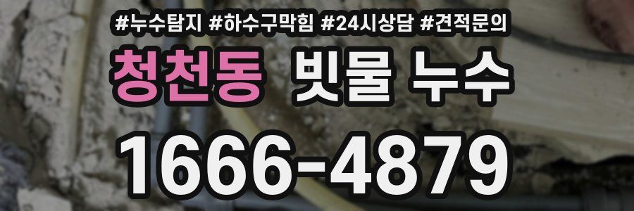 청천동 빗물 누수