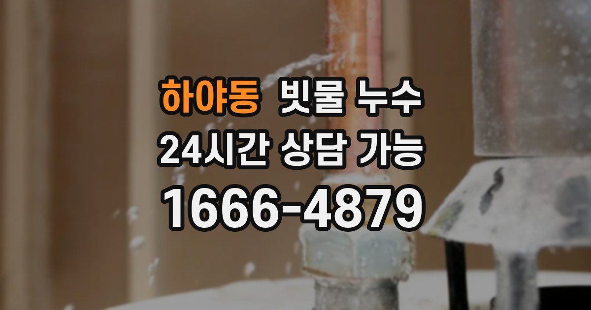 하야동 빗물 누수