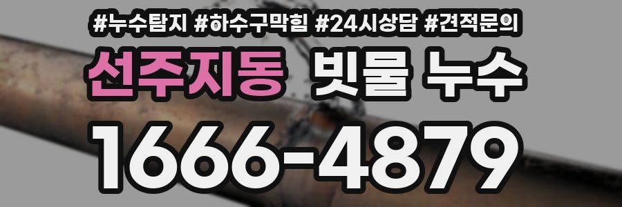 선주지동 빗물 누수