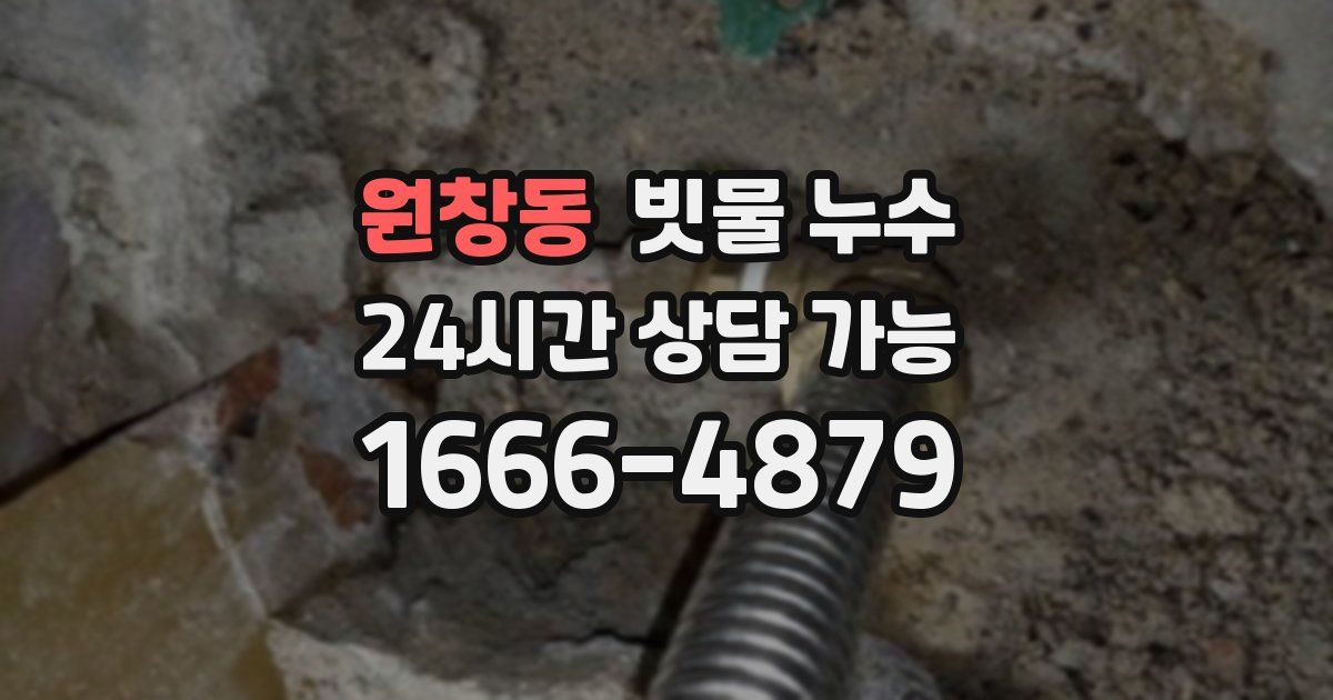 원창동 빗물 누수