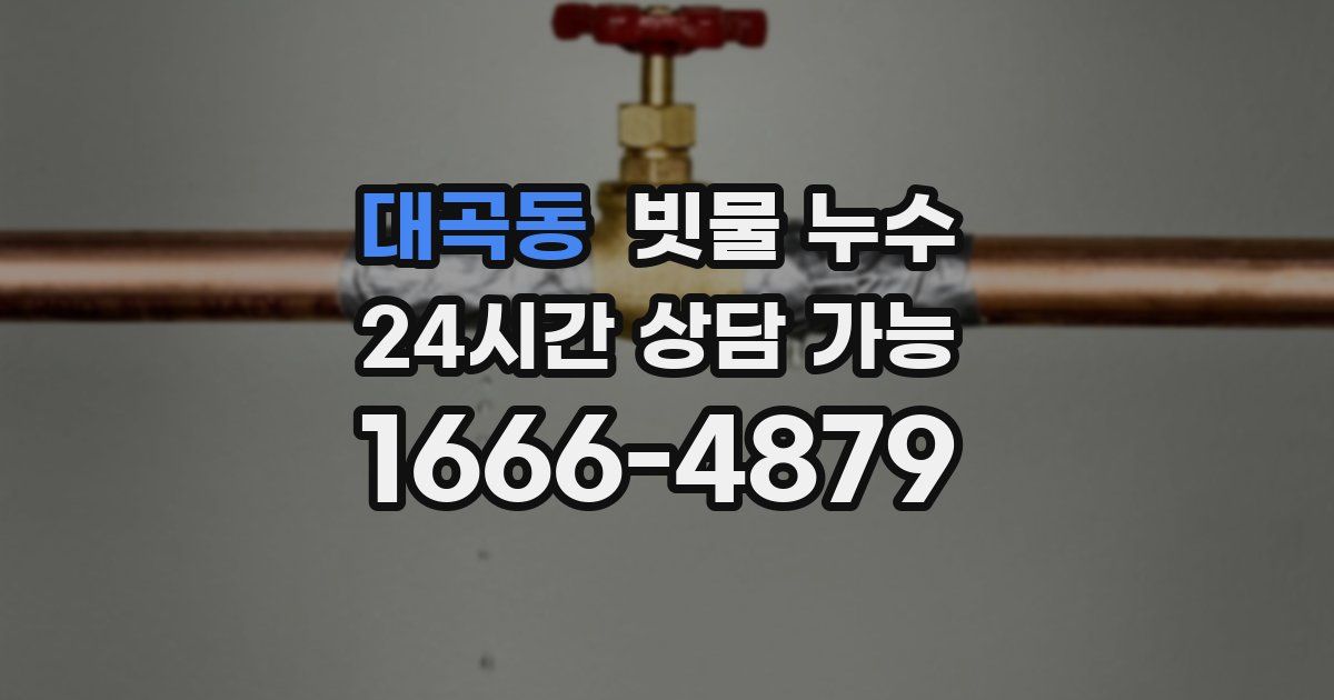 대곡동 빗물 누수