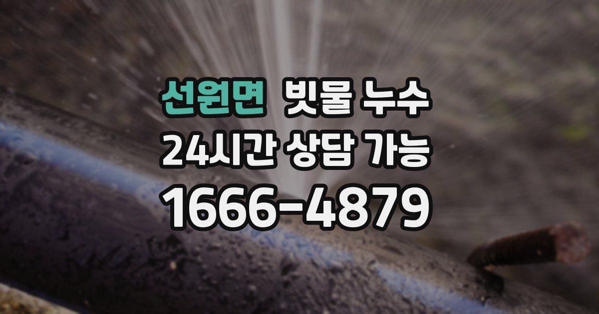 선원면 빗물 누수