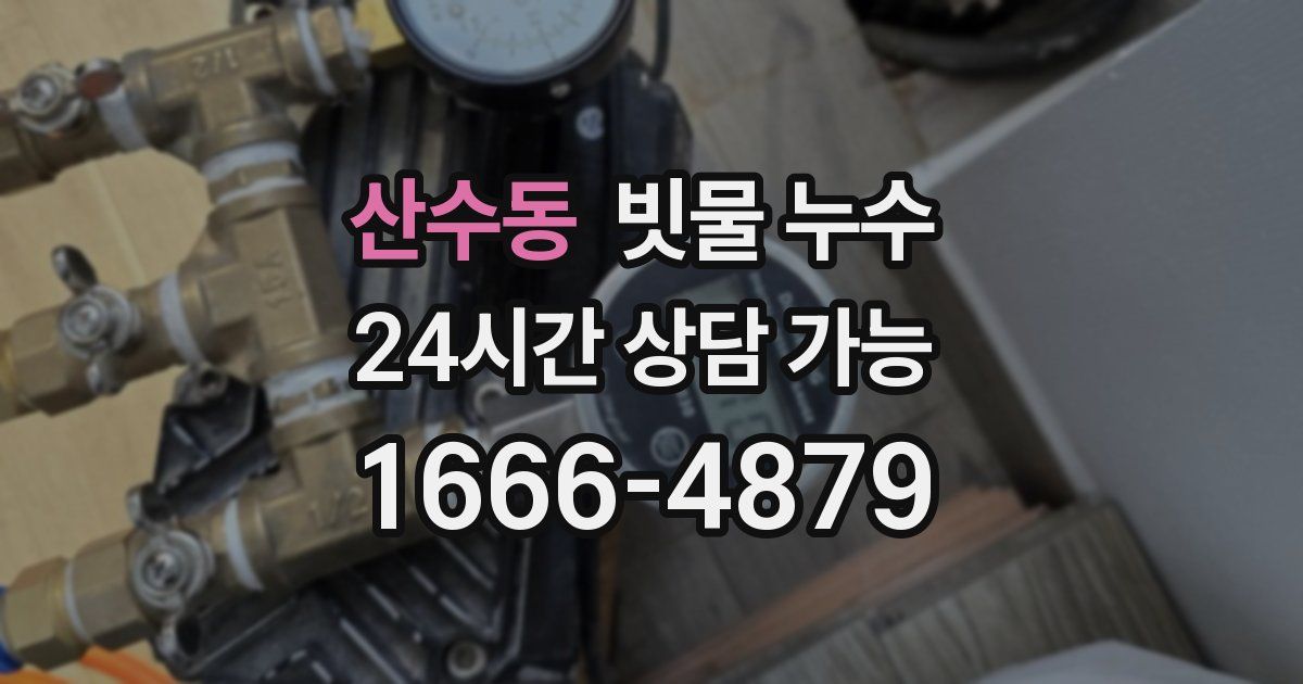 산수동 빗물 누수