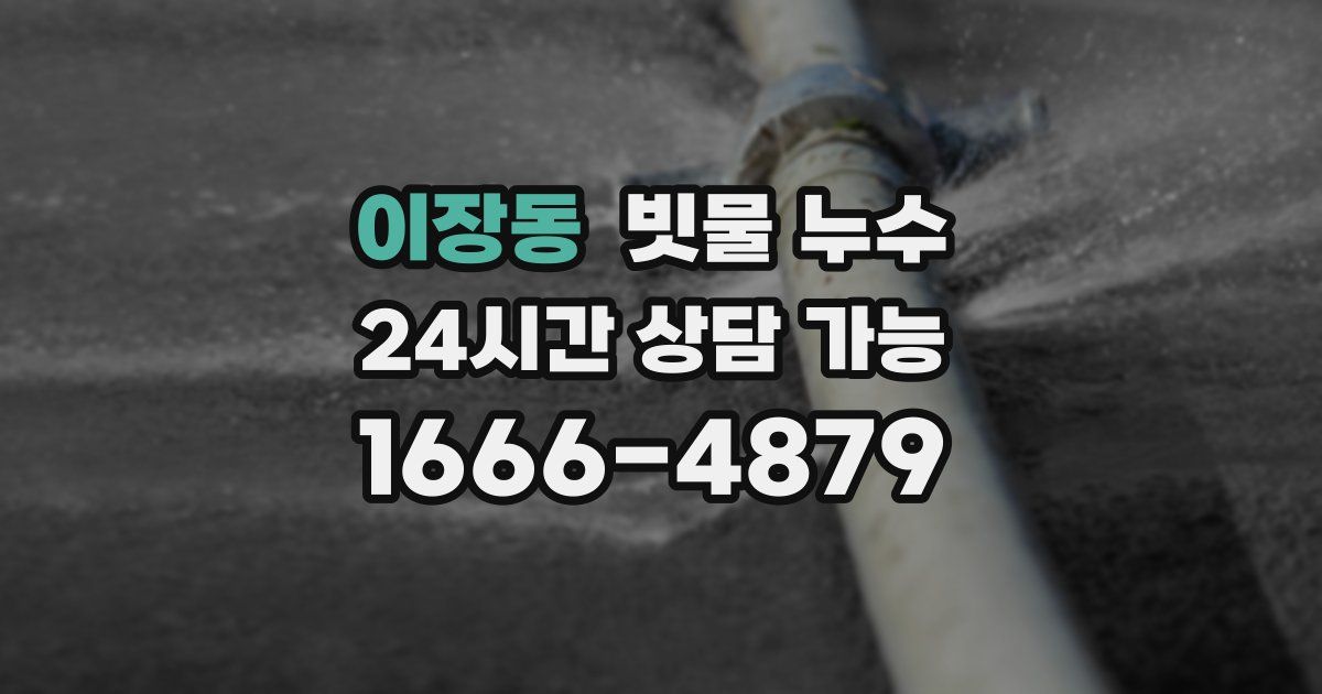 이장동 빗물 누수