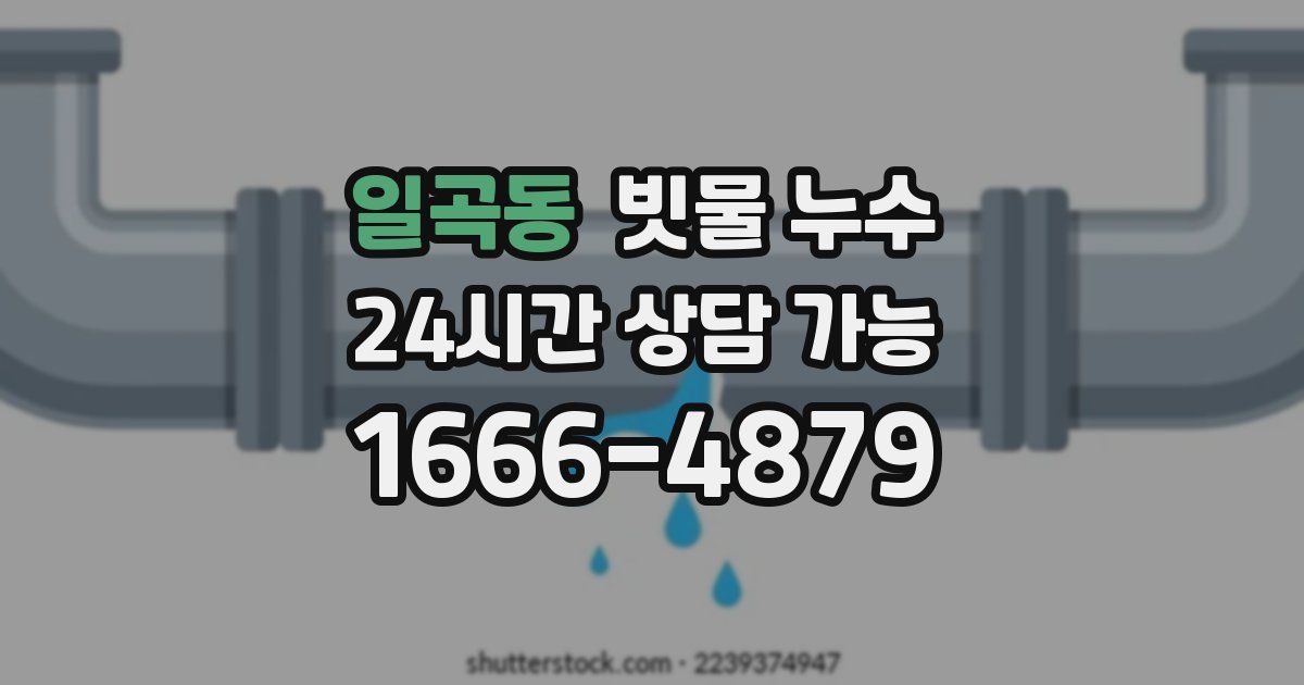 일곡동 빗물 누수