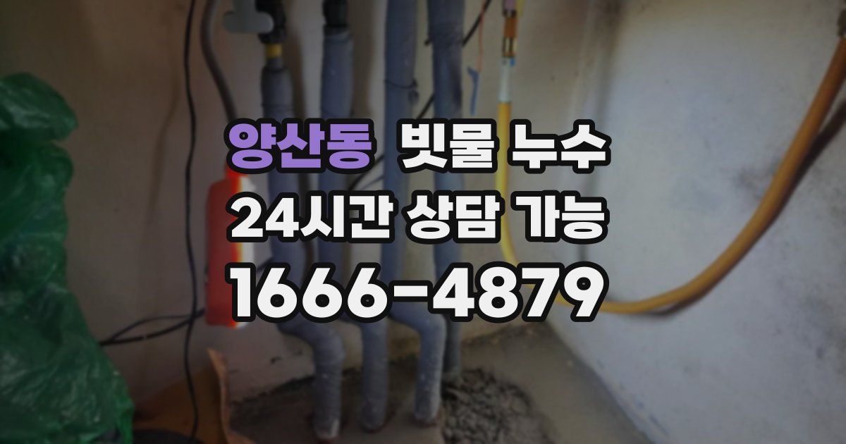 양산동 빗물 누수