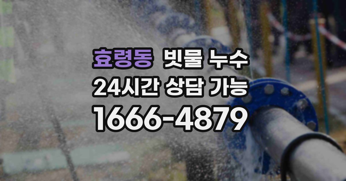 효령동 빗물 누수