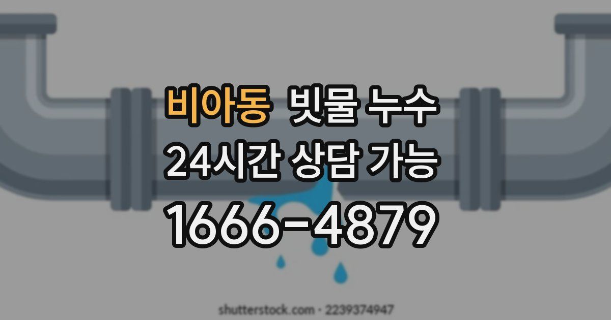 비아동 빗물 누수