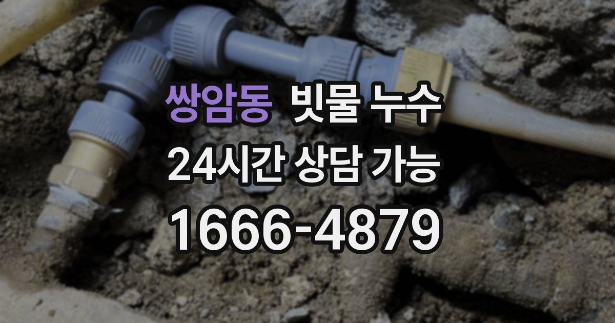 쌍암동 빗물 누수