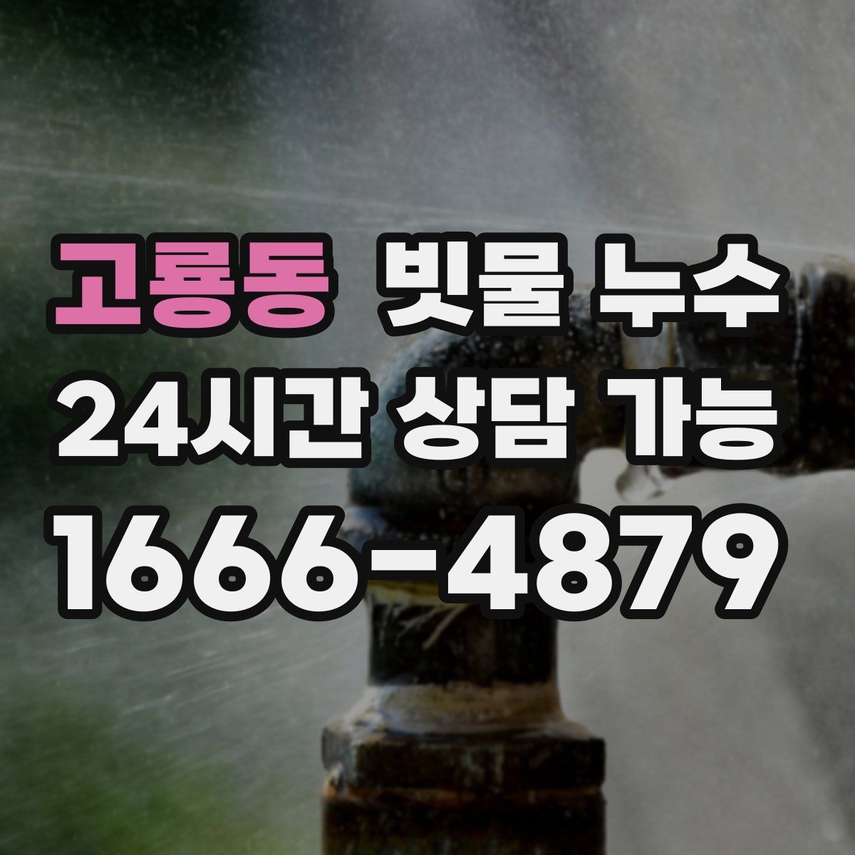고룡동 빗물 누수