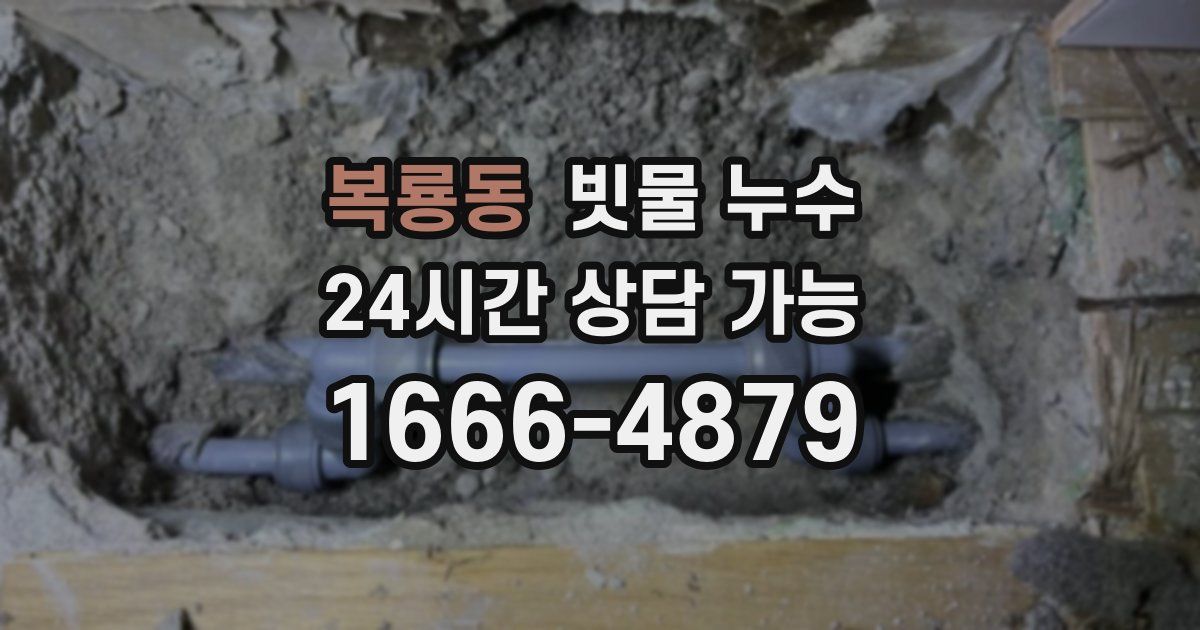 복룡동 빗물 누수