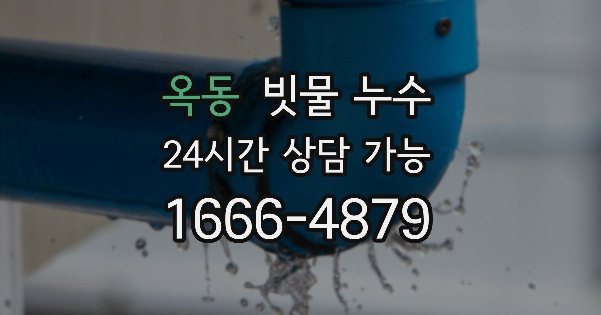 옥동 빗물 누수