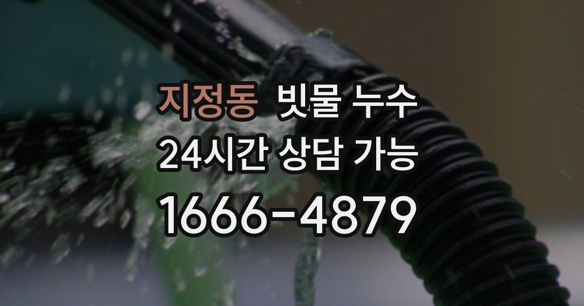지정동 빗물 누수