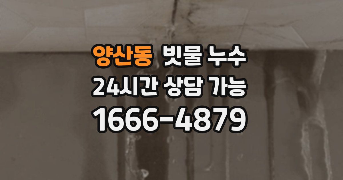 양산동 빗물 누수