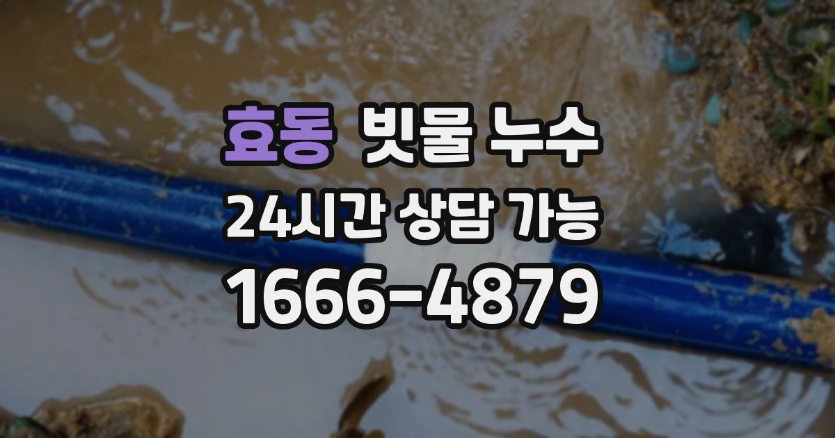 효동 빗물 누수