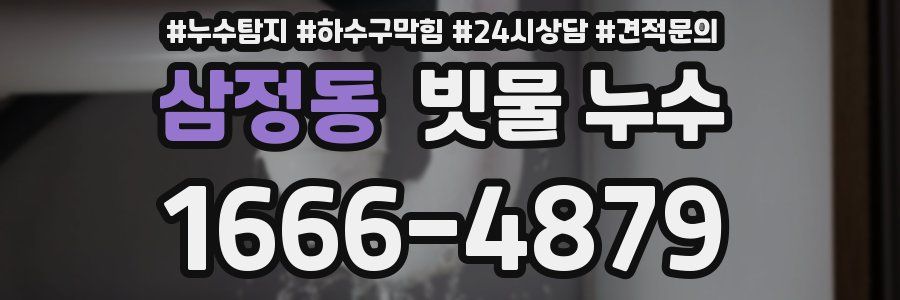 삼정동 빗물 누수