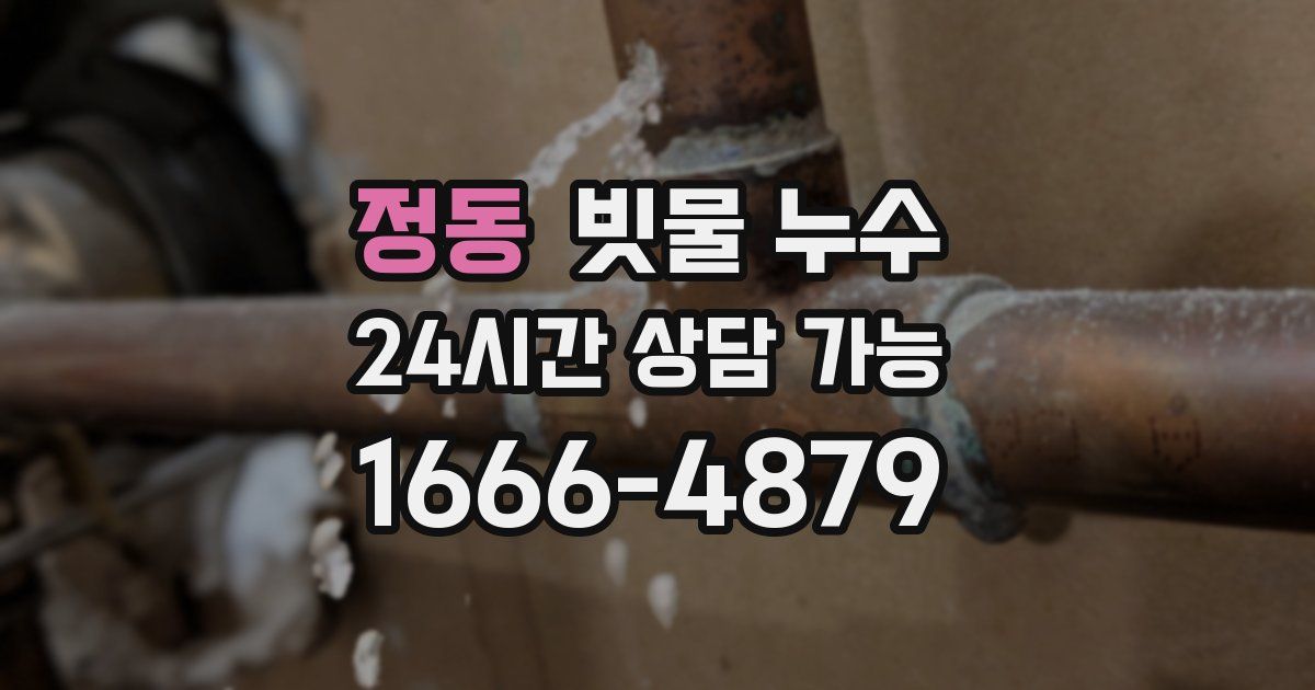 정동 빗물 누수