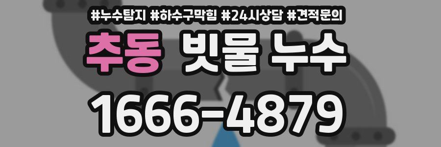 추동 빗물 누수