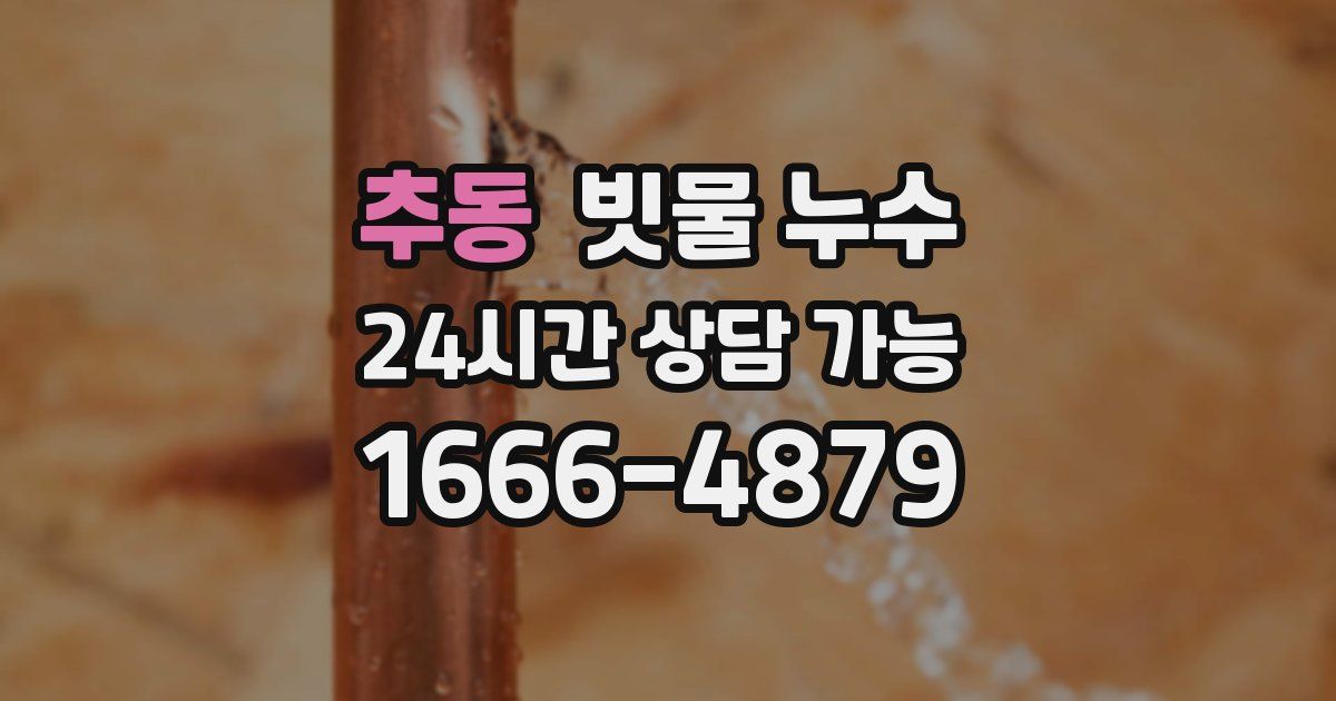 추동 빗물 누수