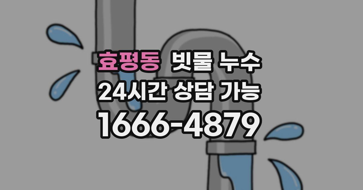 효평동 빗물 누수