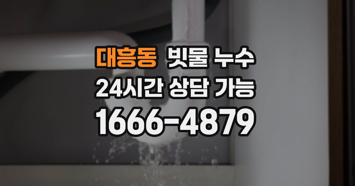 대흥동 빗물 누수