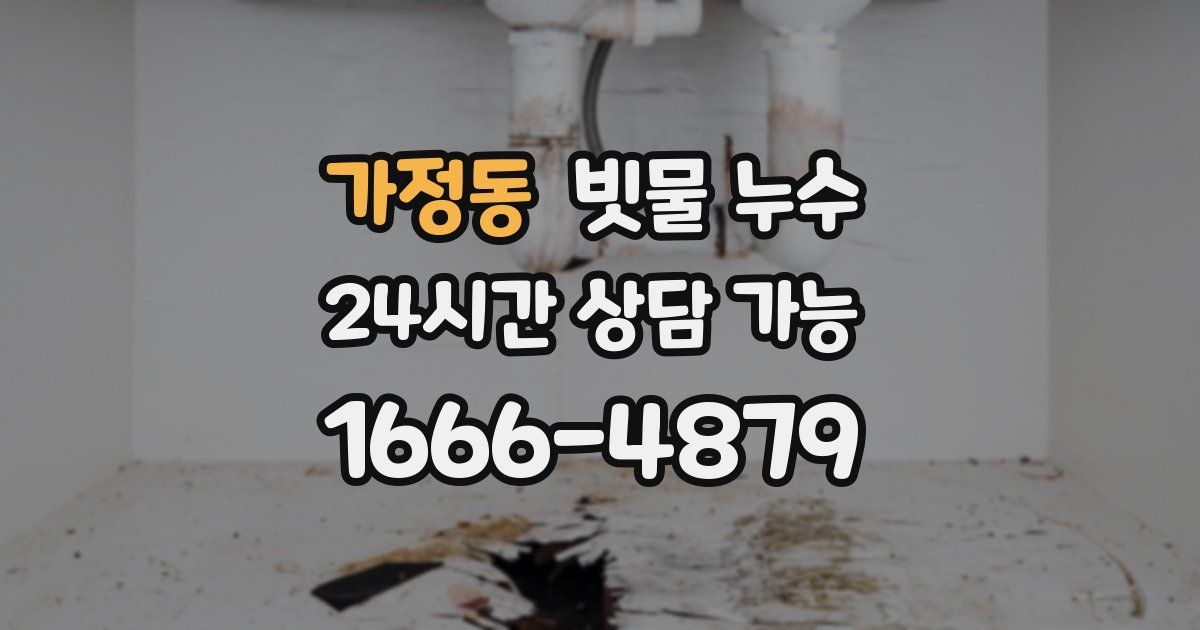 가정동 빗물 누수