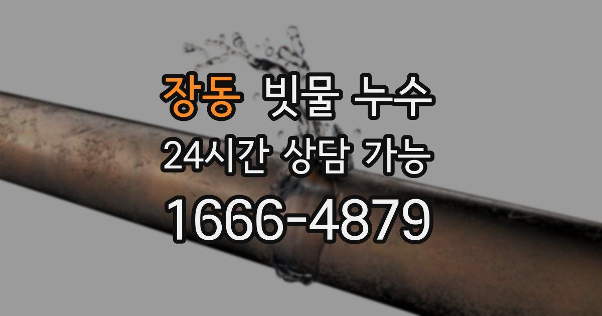 장동 빗물 누수