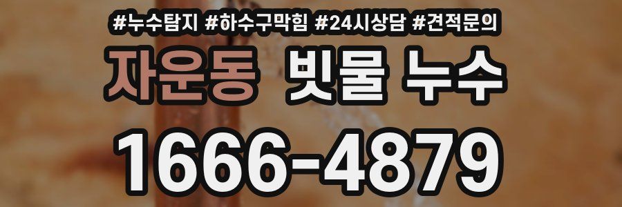 자운동 빗물 누수