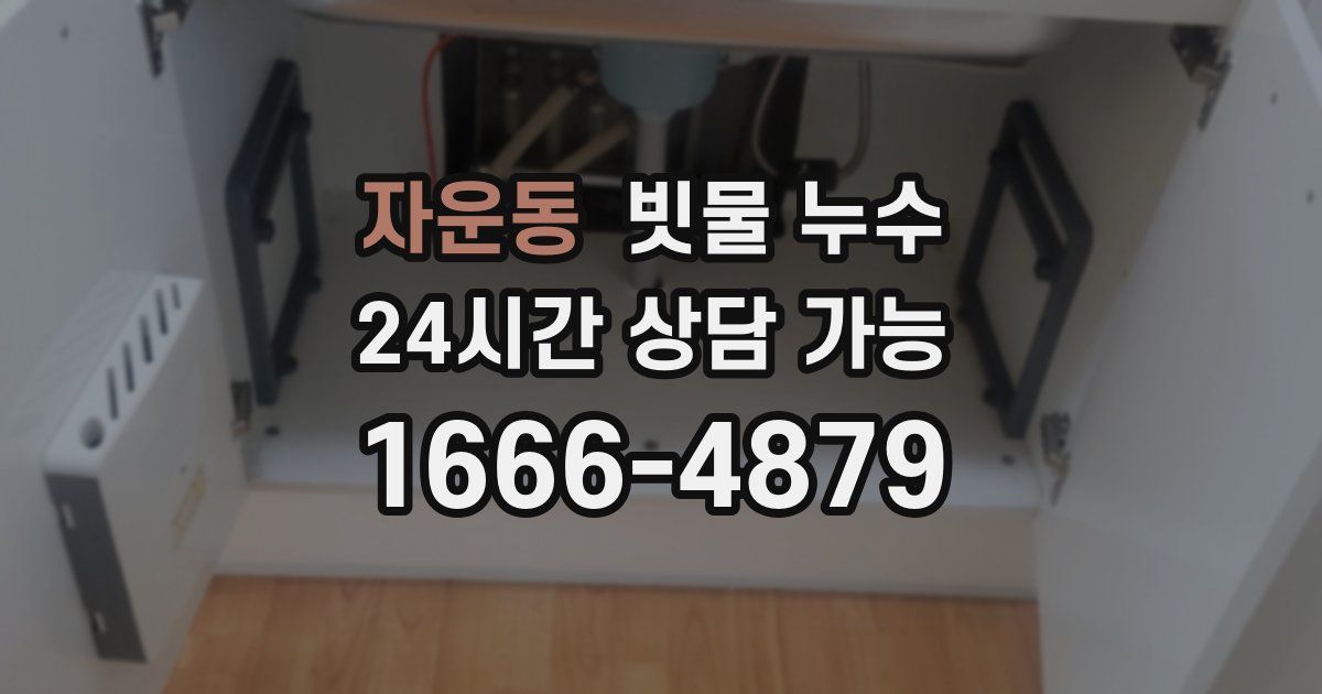 자운동 빗물 누수