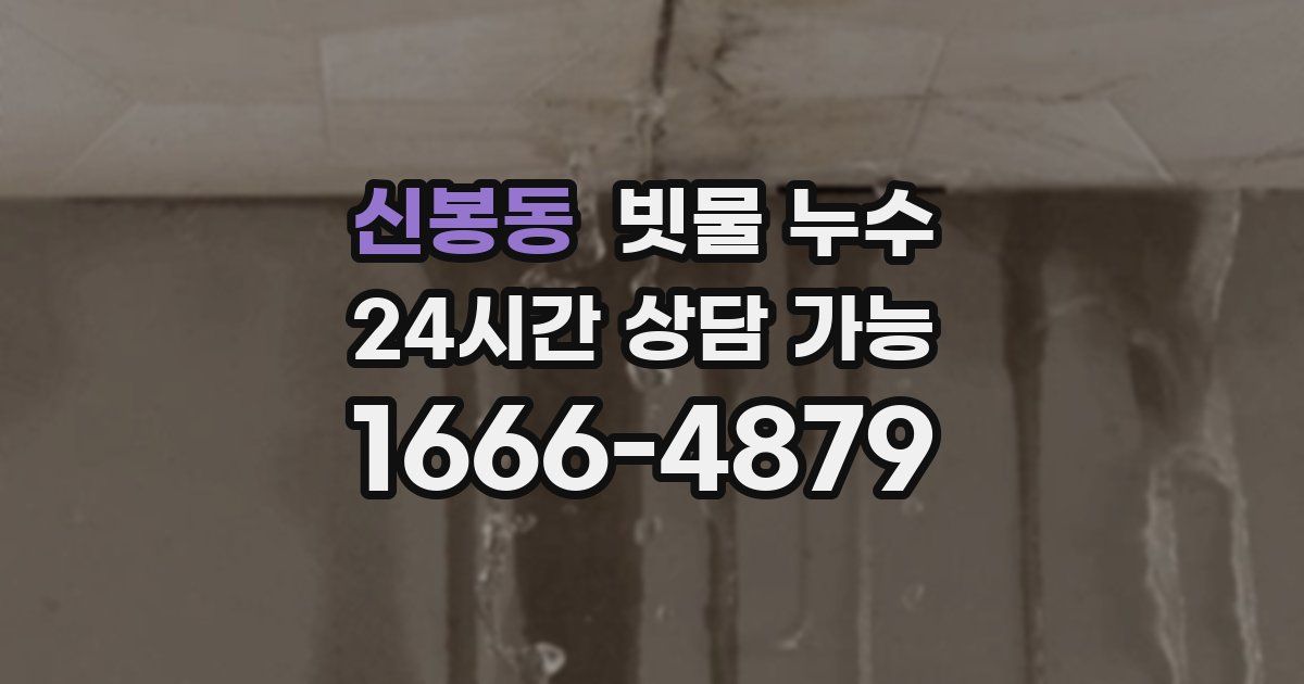 신봉동 빗물 누수