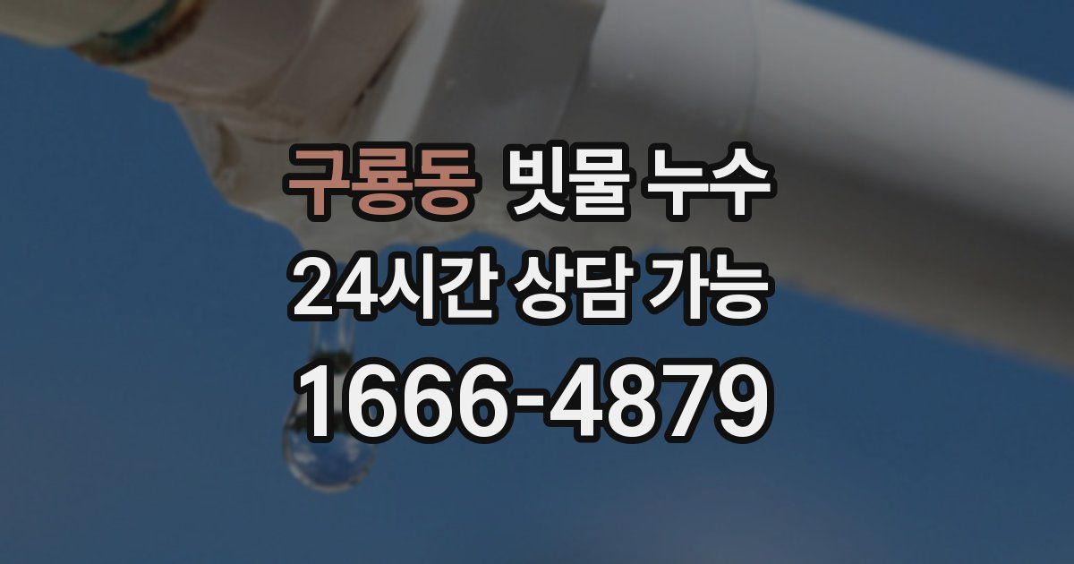 구룡동 빗물 누수