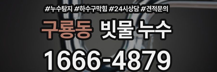 구룡동 빗물 누수