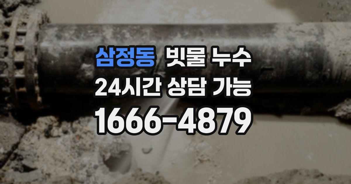 삼정동 빗물 누수