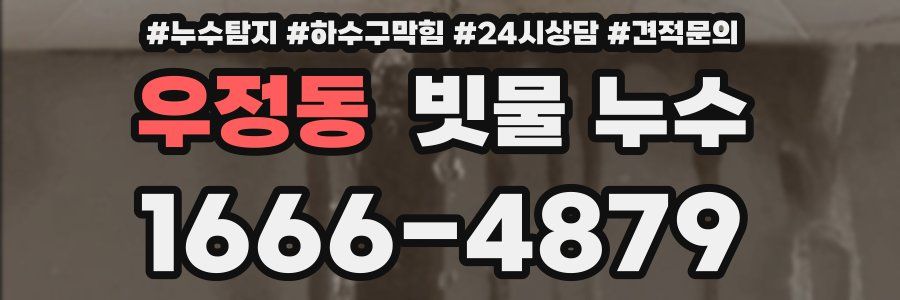 우정동 빗물 누수