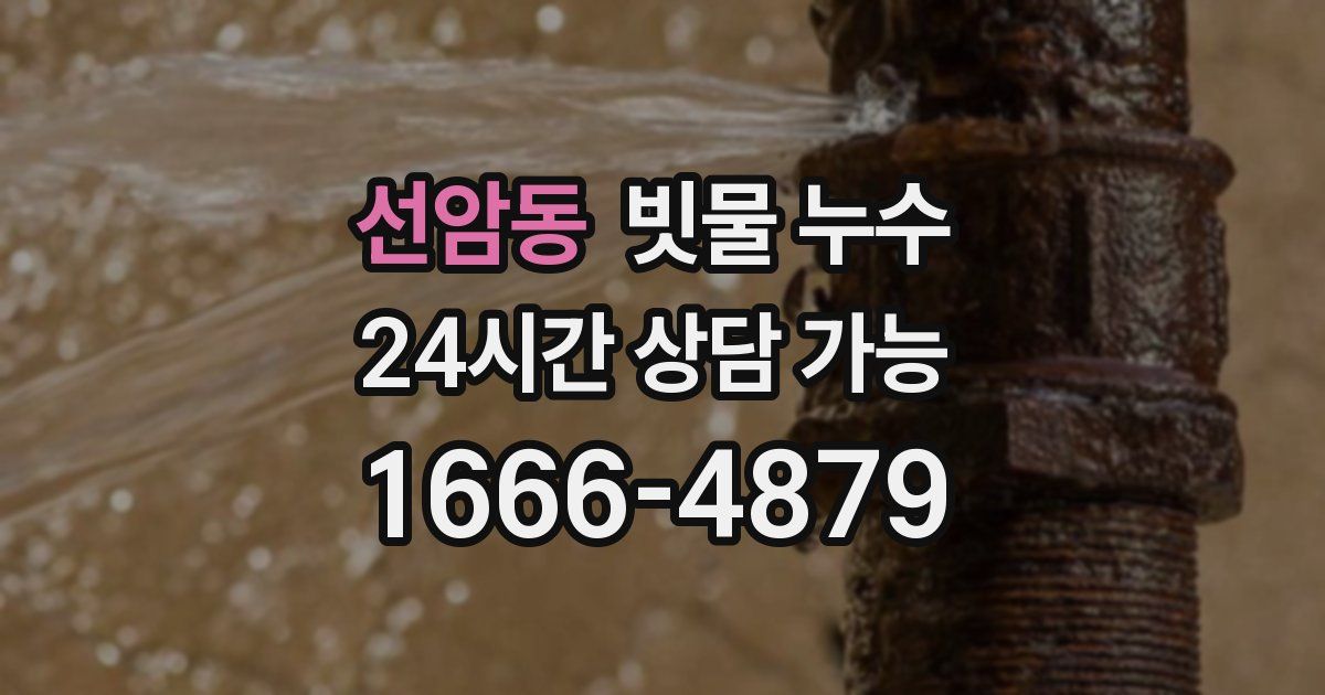 선암동 빗물 누수