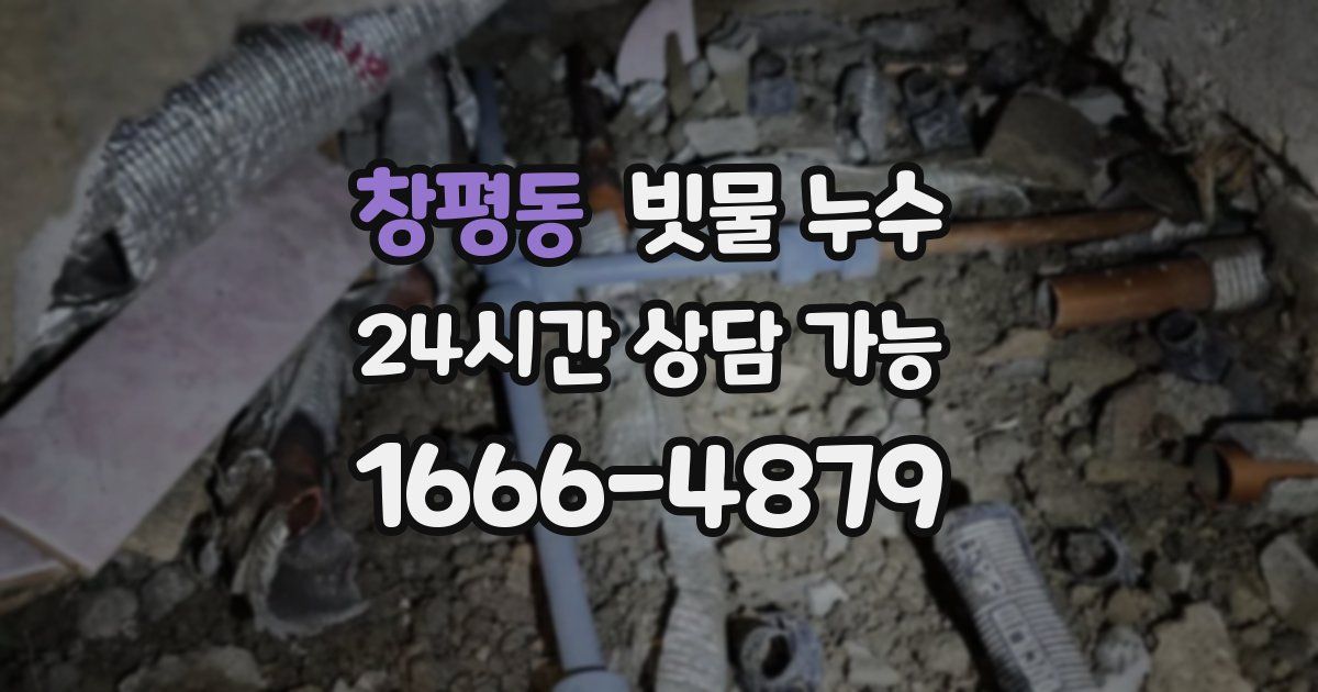 창평동 빗물 누수