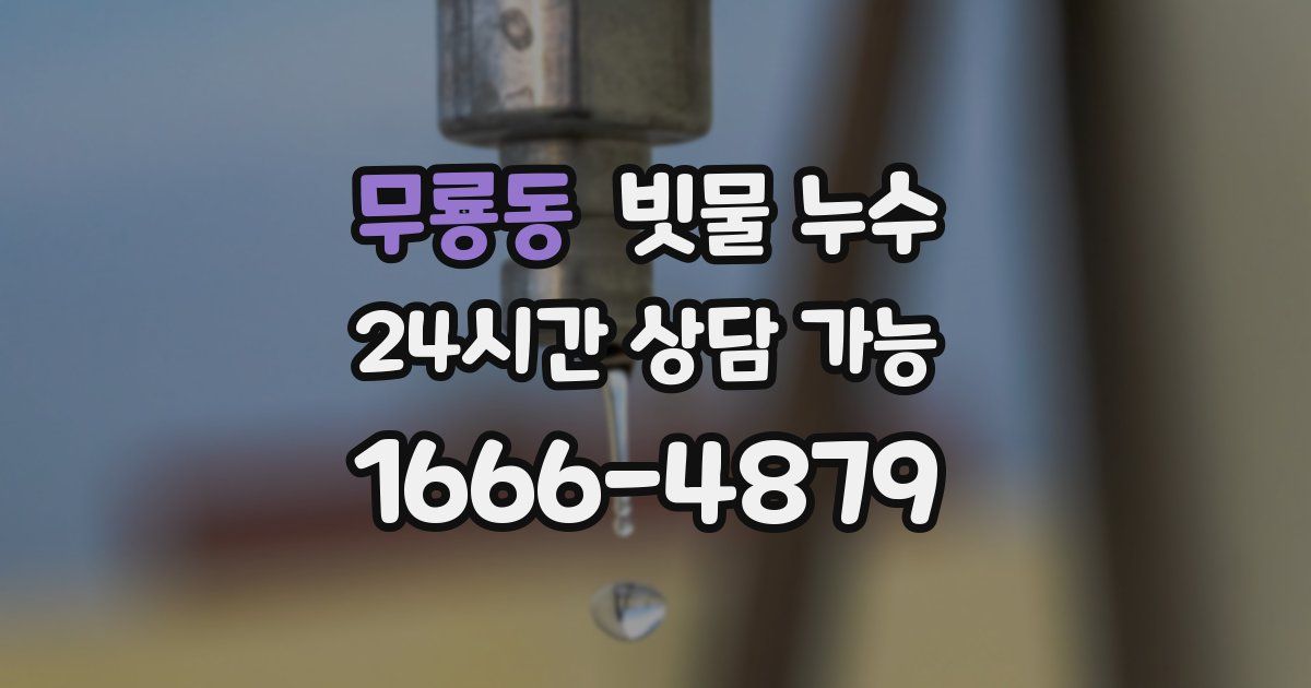 무룡동 빗물 누수