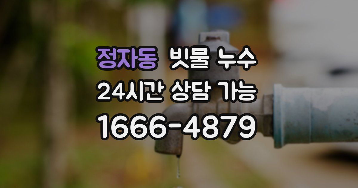 정자동 빗물 누수