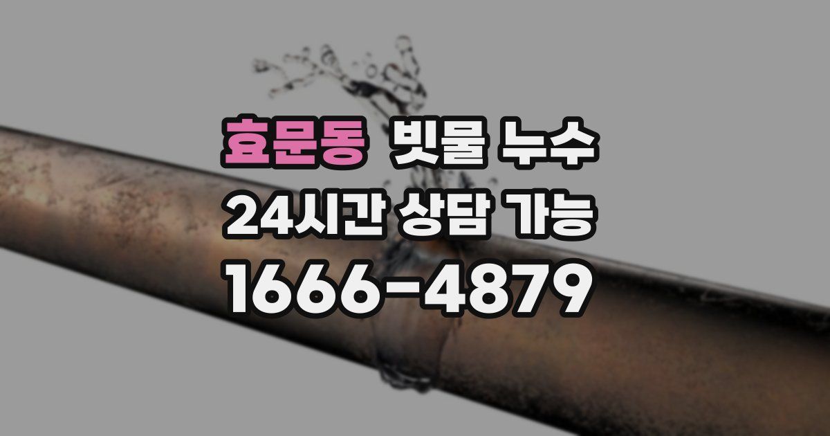 효문동 빗물 누수