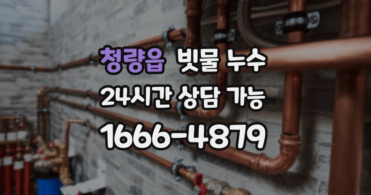 청량읍 빗물 누수
