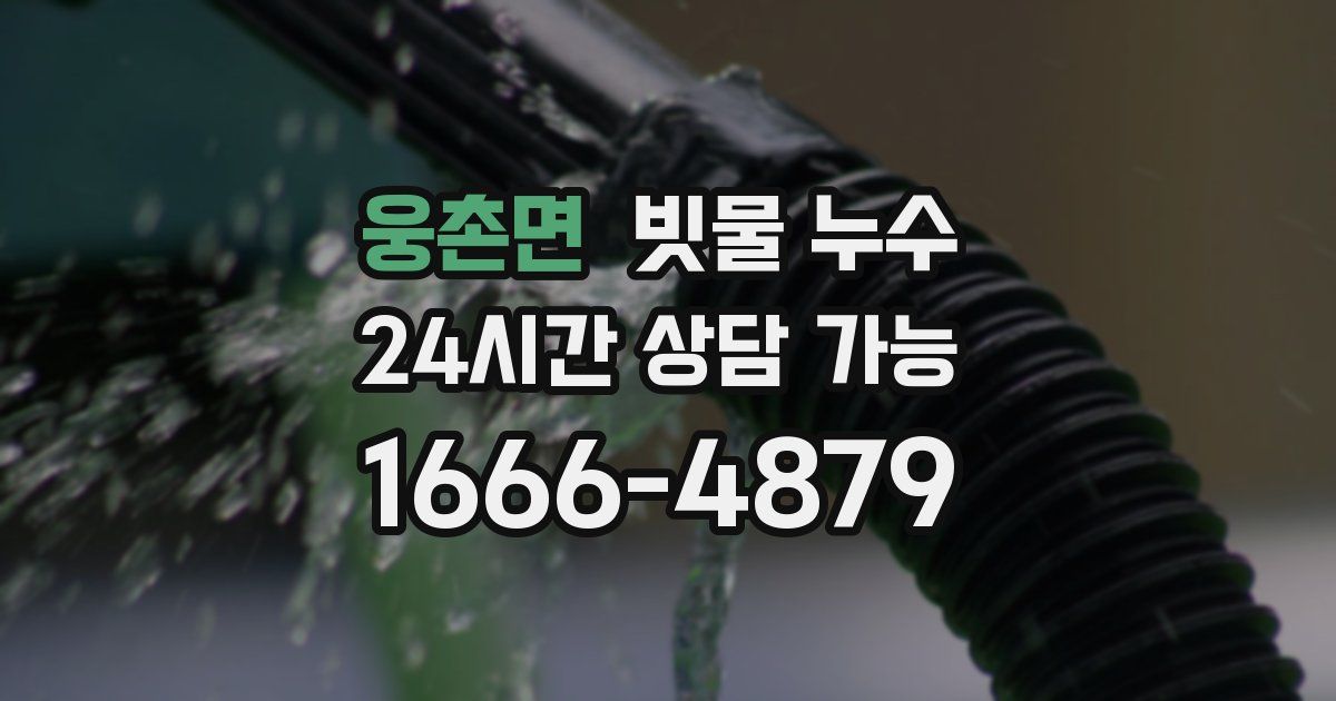 웅촌면 빗물 누수