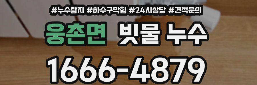 웅촌면 빗물 누수