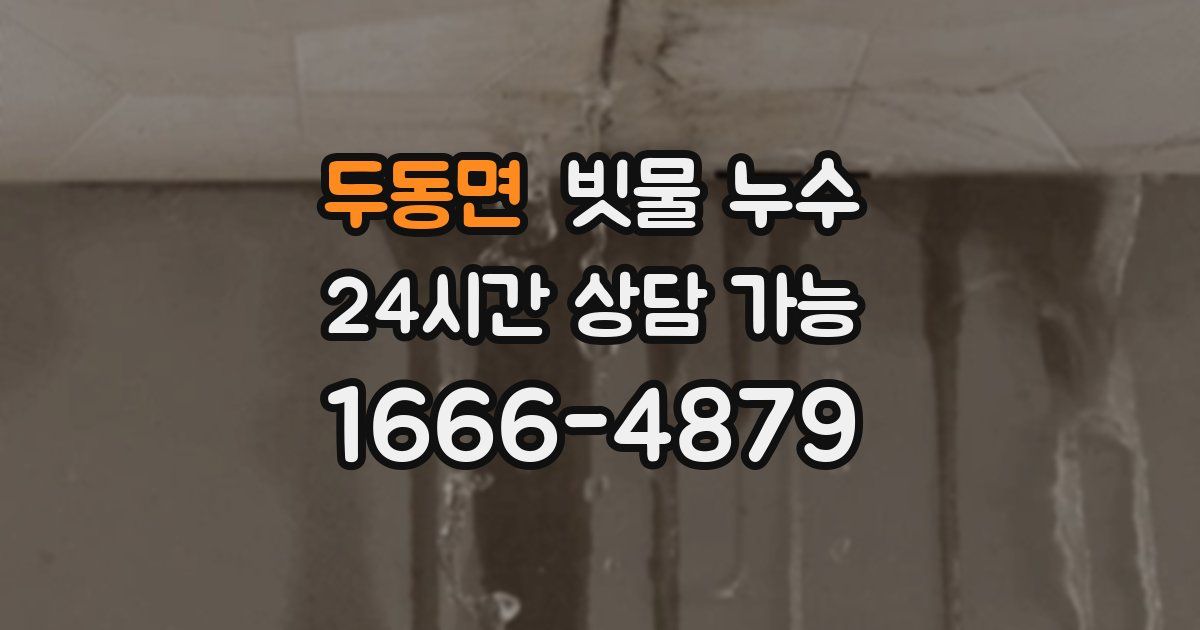 두동면 빗물 누수