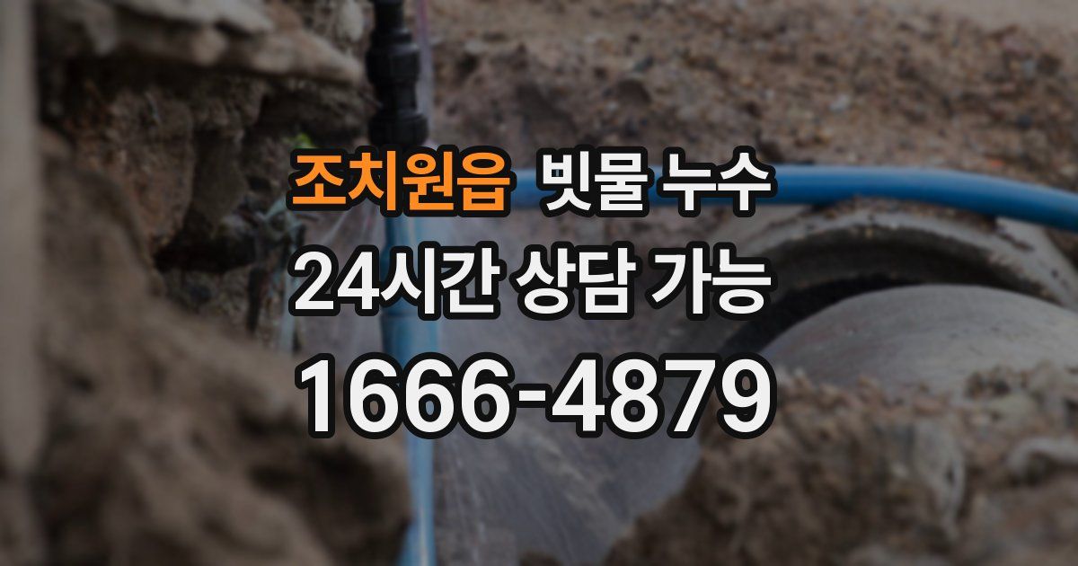 조치원읍 빗물 누수
