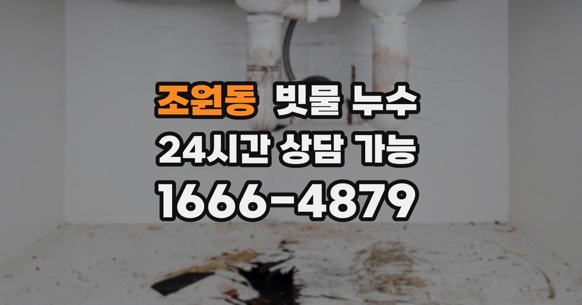 조원동 빗물 누수