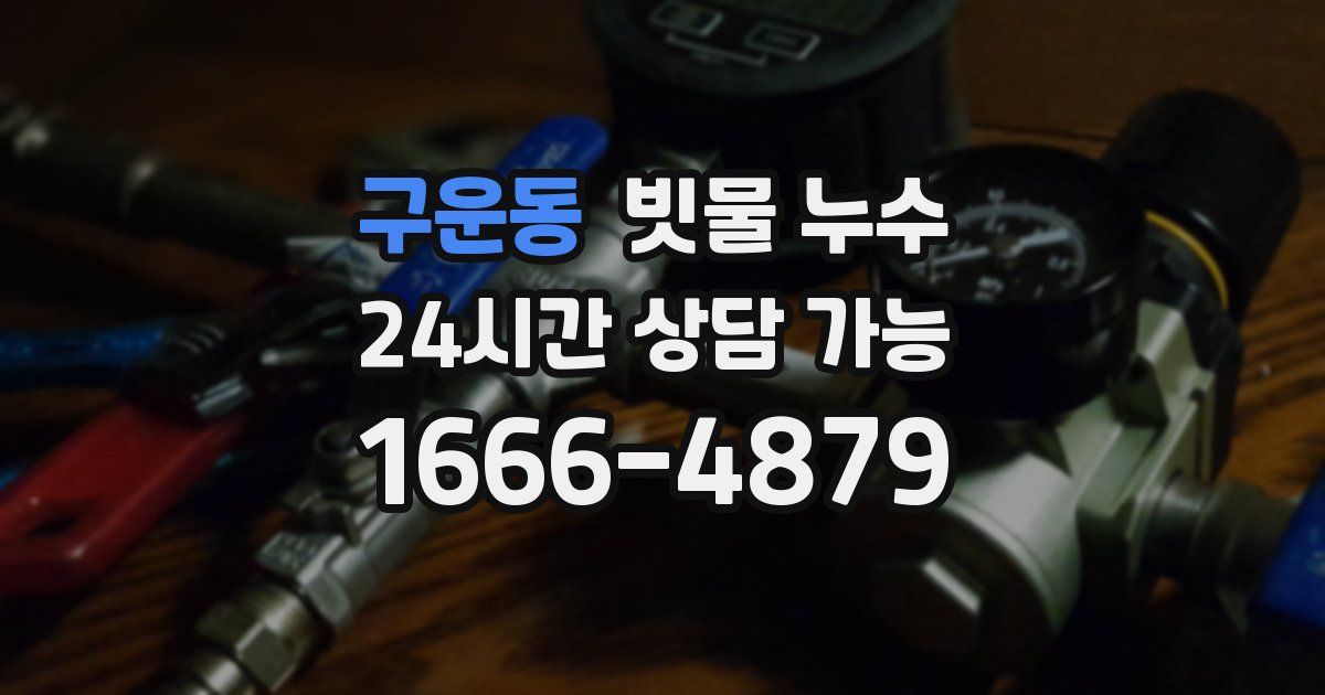 구운동 빗물 누수