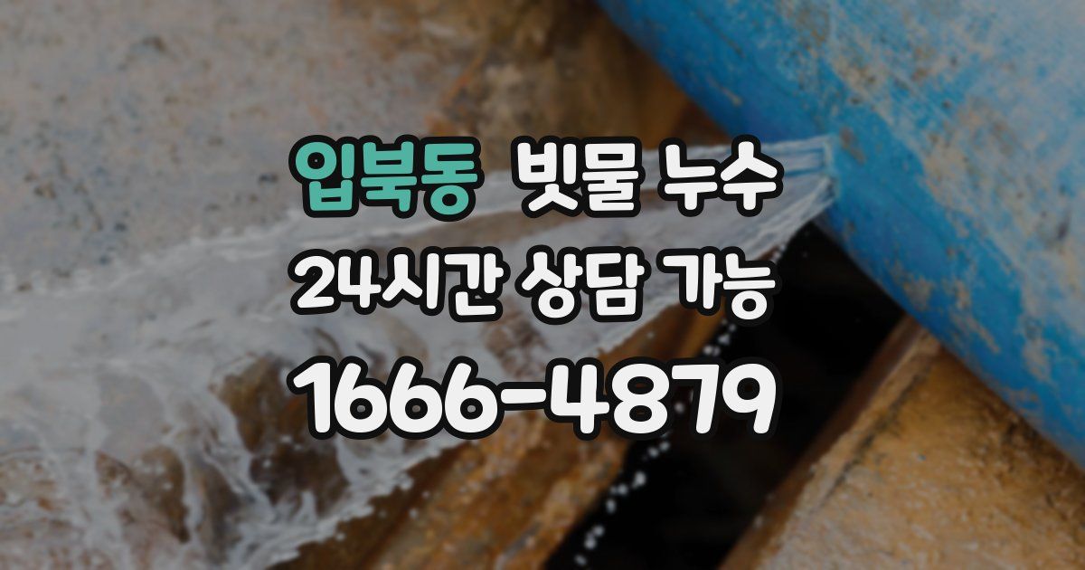 입북동 빗물 누수