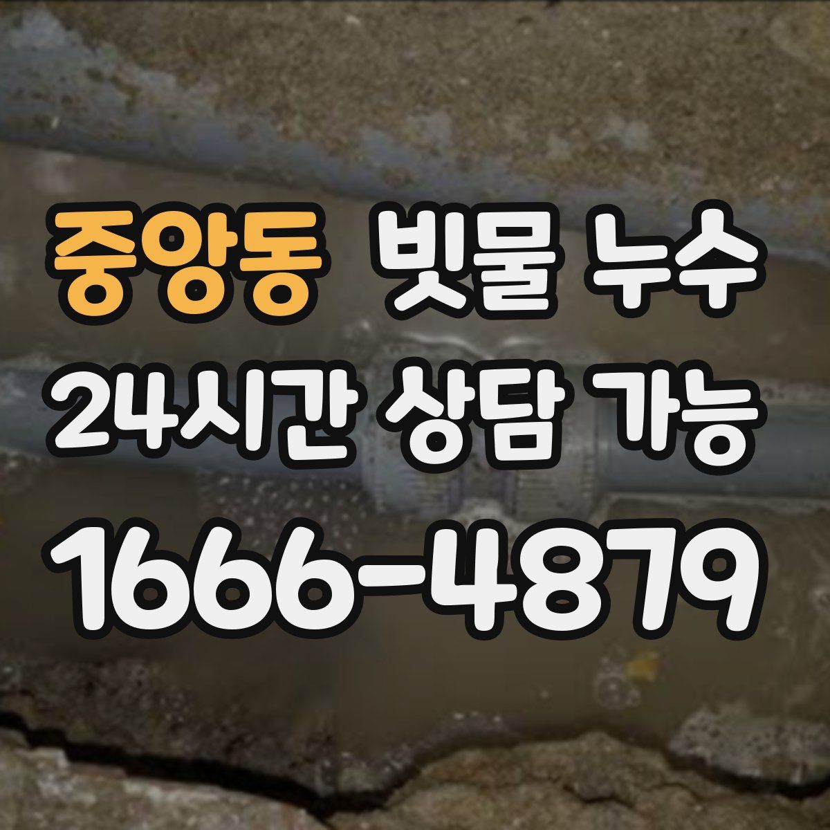 중앙동 빗물 누수