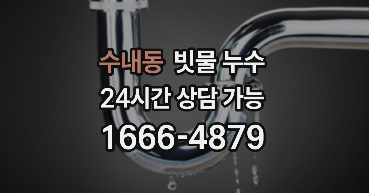 수내동 빗물 누수